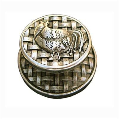 Emenee LU1262-WPE Prestige Collection Medici Rooster Knob 1-1/2 inch in Warm Pewter